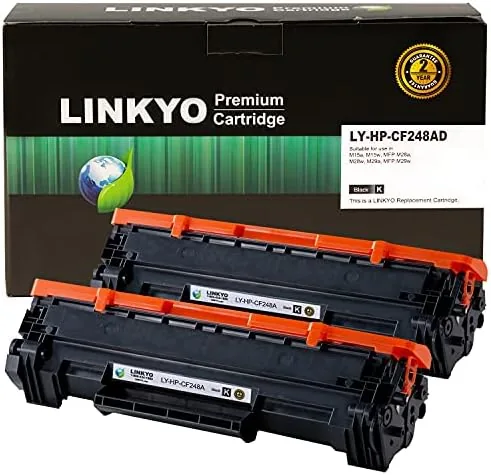 linkyo compatible toner cartridge replacement for hp 48a cf248a black 2 pack